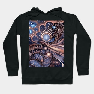 Other Worldly Designs- nebulas, stars, galaxies, planets with feathers Hoodie